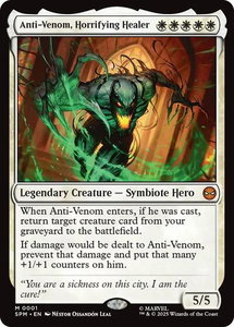 Anti-Venom, Horrifying Healer - Marvel's Spider-Man (SPM) #1 - Mythic Rare Magic: The Gathering Trading Card
