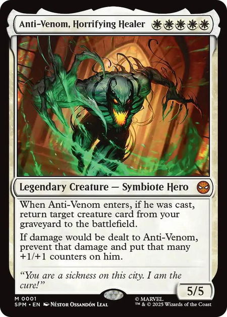 Anti-Venom, Horrifying Healer - Marvel's Spider-Man Magic: The Gathering trading card