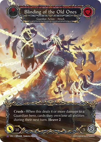 Blinding of the Old Ones (Marvel) trading card from Mastery Pack Guardian Blinding of the Old Ones (Marvel) - Mastery Pack Guardian Flesh and Blood trading card