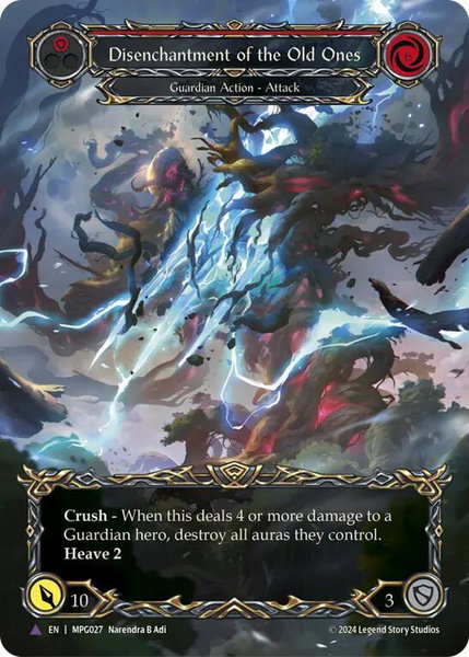 Disenchantment of the Old Ones (Marvel) trading card from Mastery Pack Guardian Disenchantment of the Old Ones (Marvel) - Mastery Pack Guardian Flesh and Blood trading card