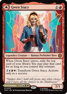Gwen Stacy - Marvel's Spider-Man (SPM) #78 - Mythic Rare Magic: The Gathering Trading Card
