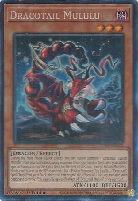 Dracotail Mululu (CR) - Justice Hunters YuGiOh trading card