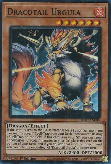 Dracotail Urgula (Super Rare) trading card from Justice Hunters Dracotail Urgula (Super Rare) - Justice Hunters YuGiOh trading card