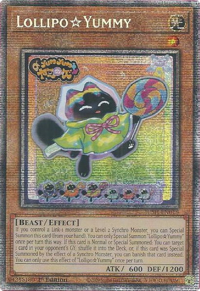 LollipoYummy (Starlight Rare) trading card from Justice Hunters LollipoYummy (Starlight Rare) - Justice Hunters YuGiOh trading card