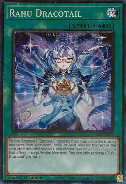 Rahu Dracotail (CR) - Justice Hunters YuGiOh trading card