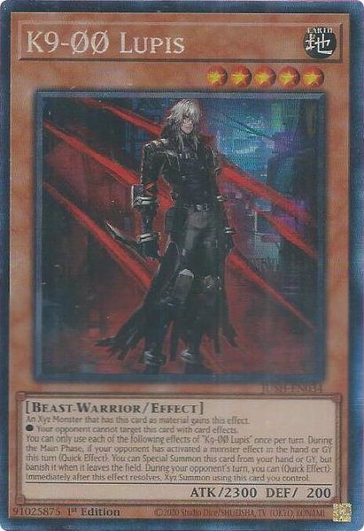 K9-00 Lupis (CR) - Justice Hunters YuGiOh trading card