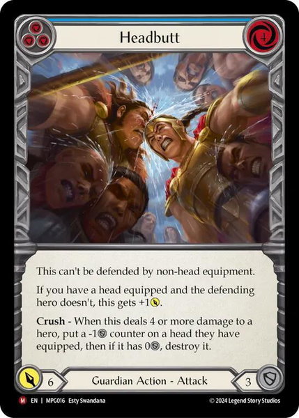 Headbutt trading card from Mastery Pack Guardian Headbutt - Mastery Pack Guardian Flesh and Blood trading card