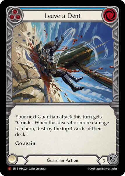 Leave a Dent trading card from Mastery Pack Guardian Leave a Dent - Mastery Pack Guardian Flesh and Blood trading card