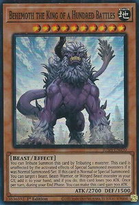 Behemoth the King of a Hundred Battles (Super Rare) - Justice Hunters (JUSH) #JUSH-EN050 - Super Rare YuGiOh Trading Card