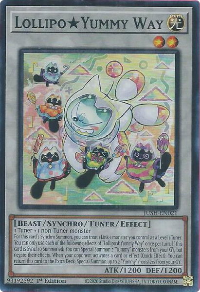 LollipoYummy Way (Super Rare) trading card from Justice Hunters LollipoYummy Way (Super Rare) - Justice Hunters YuGiOh trading card