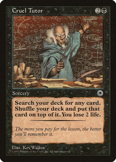 Cruel Tutor trading card from Portal Cruel Tutor - Portal Magic: The Gathering trading card