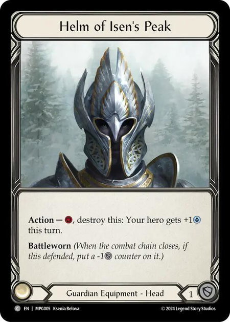 Helm of Isen's Peak - Mastery Pack Guardian Flesh and Blood trading card