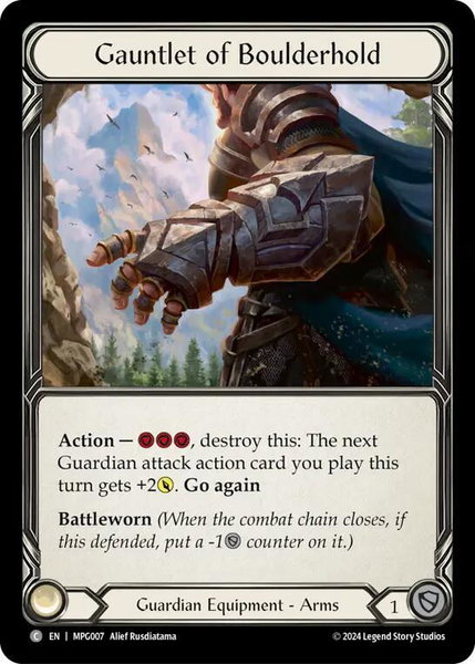 Gauntlet of Boulderhold - Mastery Pack Guardian Flesh and Blood trading card