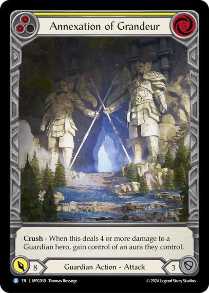 Annexation of Grandeur (Extended Art) trading card from Mastery Pack Guardian Annexation of Grandeur (Extended Art) - Mastery Pack Guardian Flesh and Blood trading card