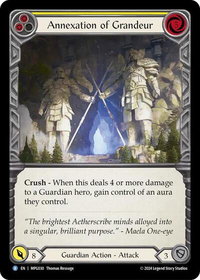 Annexation of Grandeur - Mastery Pack Guardian  #MPG030 - Rare Flesh and Blood Trading Card
