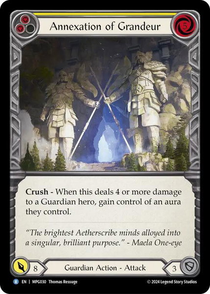 Annexation of Grandeur trading card from Mastery Pack Guardian Annexation of Grandeur - Mastery Pack Guardian Flesh and Blood trading card