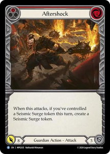 Aftershock (Red) - Mastery Pack Guardian  #MPG035 - Rare Flesh and Blood Trading Card