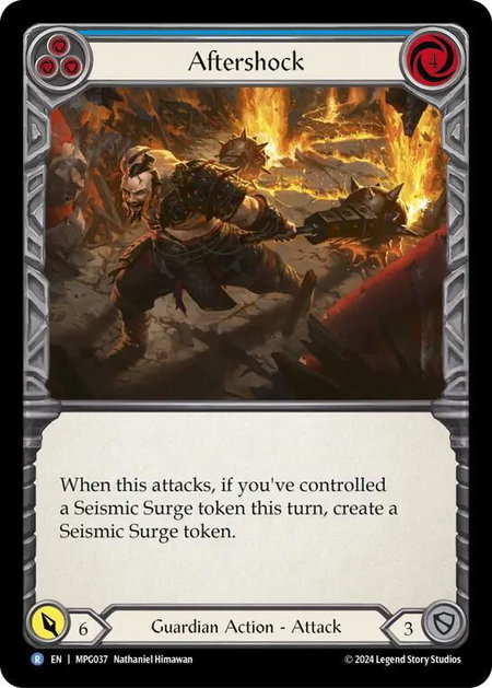 Aftershock (Blue) - Mastery Pack Guardian Flesh and Blood trading card