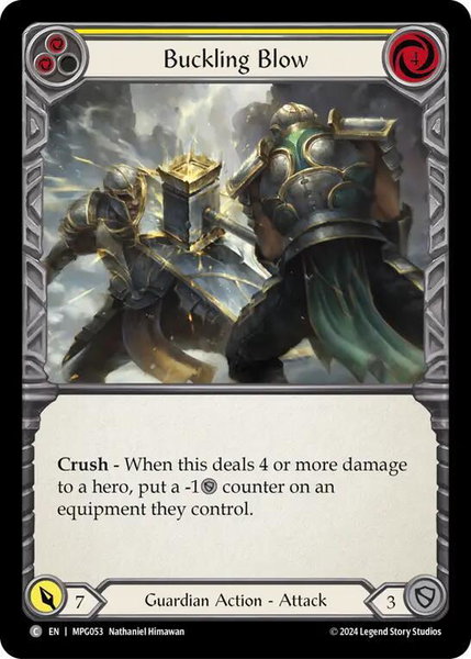 Buckling Blow (Yellow) - Mastery Pack Guardian Flesh and Blood trading card