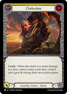 Chokeslam (Yellow) - Mastery Pack Guardian  #MPG059 - Common Flesh and Blood Trading Card