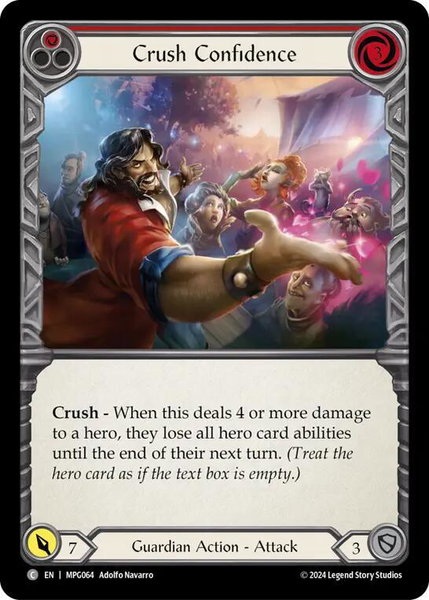 Crush Confidence (Red) - Mastery Pack Guardian Flesh and Blood trading card