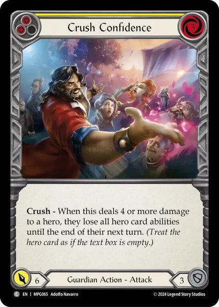 Crush Confidence (Yellow) - Mastery Pack Guardian Flesh and Blood trading card