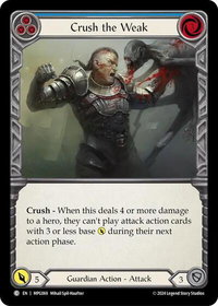 Crush the Weak (Blue) - Mastery Pack Guardian  #MPG069 - Common Flesh and Blood Trading Card