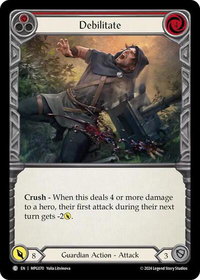 Debilitate (Red) - Mastery Pack Guardian  #MPG070 - Common Flesh and Blood Trading Card