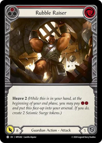 Rubble Raiser (Red) trading card from Mastery Pack Guardian Rubble Raiser (Red) - Mastery Pack Guardian Flesh and Blood trading card