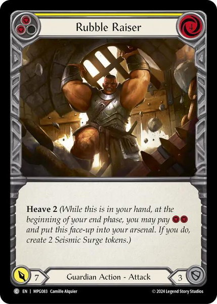 Rubble Raiser (Yellow) - Mastery Pack Guardian Flesh and Blood trading card