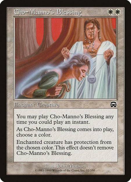 Cho-Manno's Blessing - Mercadian Masques Magic: The Gathering trading card