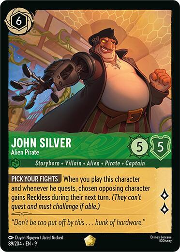 John Silver - Alien Pirate - Fabled Disney Lorcana trading card