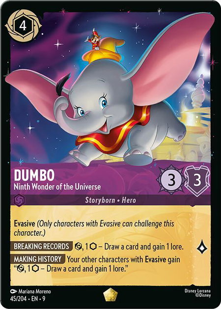 Dumbo - Ninth Wonder of the Universe - Fabled Disney Lorcana trading card