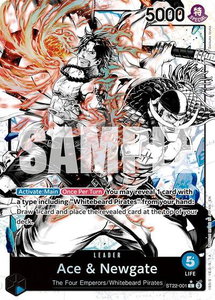 Ace & Newgate (Parallel) - Starter Deck 22: Ace & Newgate (ST-22) #ST22-001 - Leader One Piece Trading Card