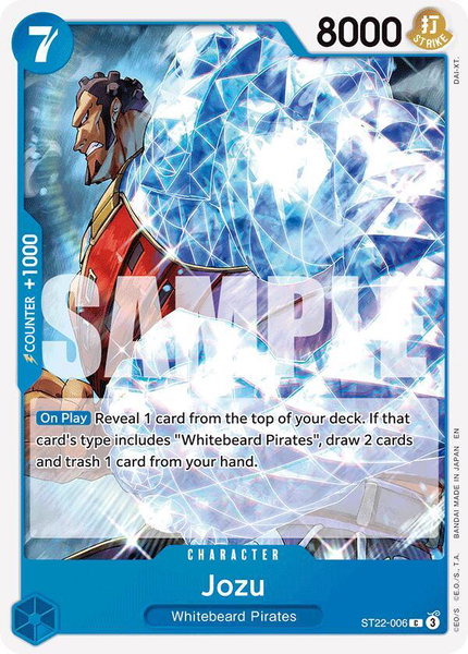 Jozu trading card from Starter Deck 22: Ace & Newgate Jozu - Starter Deck 22: Ace & Newgate One Piece trading card