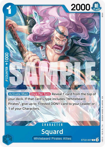 Squard trading card from Starter Deck 22: Ace & Newgate Squard - Starter Deck 22: Ace & Newgate One Piece trading card