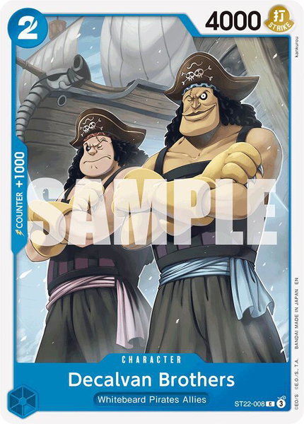 Decalvan Brothers - Starter Deck 22: Ace & Newgate One Piece trading card