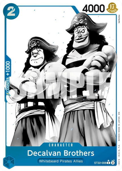 Decalvan Brothers (Parallel) trading card from Starter Deck 22: Ace & Newgate Decalvan Brothers (Parallel) - Starter Deck 22: Ace & Newgate One Piece trading card