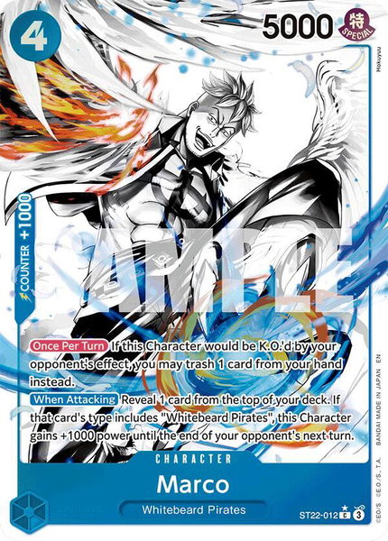 Marco (Parallel) trading card from Starter Deck 22: Ace & Newgate Marco (Parallel) - Starter Deck 22: Ace & Newgate One Piece trading card