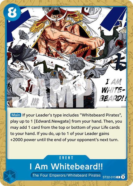 I Am Whitebeard!! trading card from Starter Deck 22: Ace & Newgate I Am Whitebeard!! - Starter Deck 22: Ace & Newgate One Piece trading card