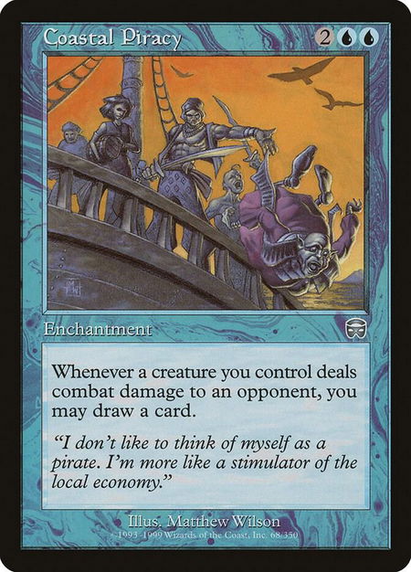 Coastal Piracy - Mercadian Masques Magic: The Gathering trading card