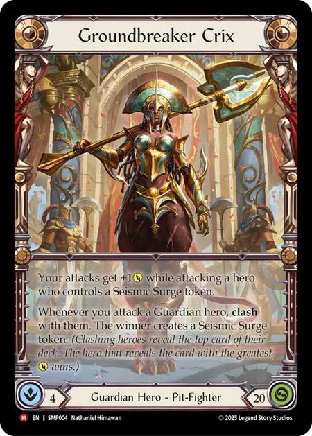 Groundbreaker Crix trading card from Smash Palace Groundbreaker Crix - Smash Palace Flesh and Blood trading card