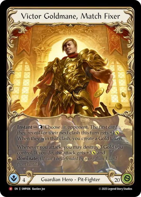 Victor Goldmane, Match Fixer - Smash Palace Flesh and Blood trading card