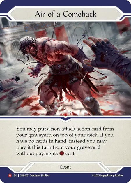 Air of a Comeback - Smash Palace Flesh and Blood trading card