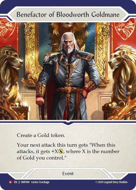 Benefactor of Bloodworth Goldmane - Smash Palace Flesh and Blood trading card