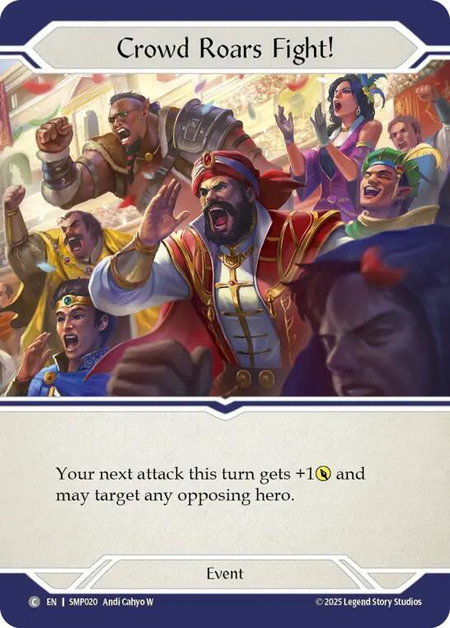 Crowd Roars Fight! trading card from Smash Palace Crowd Roars Fight! - Smash Palace Flesh and Blood trading card