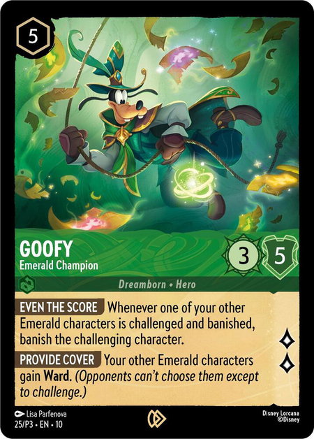 Goofy - Emerald Champion - Disney Lorcana Promo Cards Disney Lorcana trading card