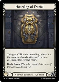 Hoarding of Denial - Mastery Pack Guardian  #MPG009 - Common Flesh and Blood Trading Card