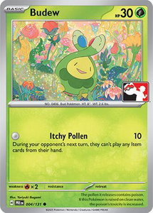 Budew - Prize Pack Series Cards #004/131 - Common Pokémon Trading Card