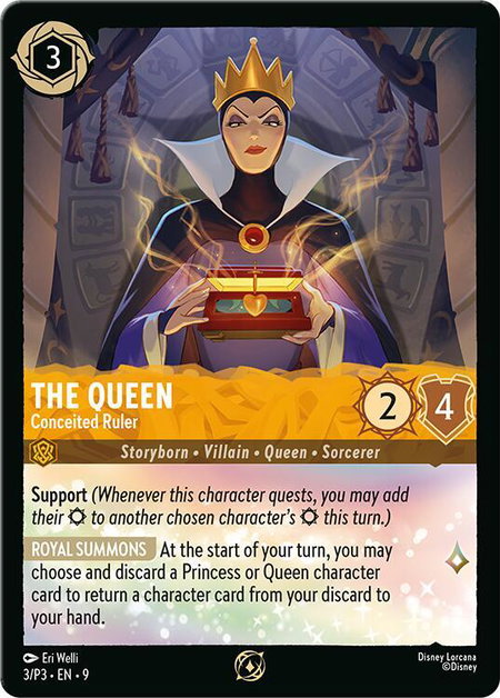 The Queen - Conceited Ruler - Disney Lorcana Promo Cards Disney Lorcana trading card